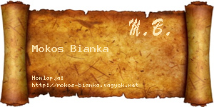 Mokos Bianka névjegykártya