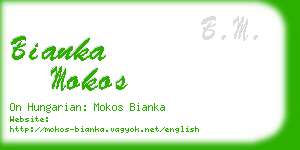 bianka mokos business card